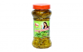 9am Green Chilli Pickle   Glass Jar  500 grams